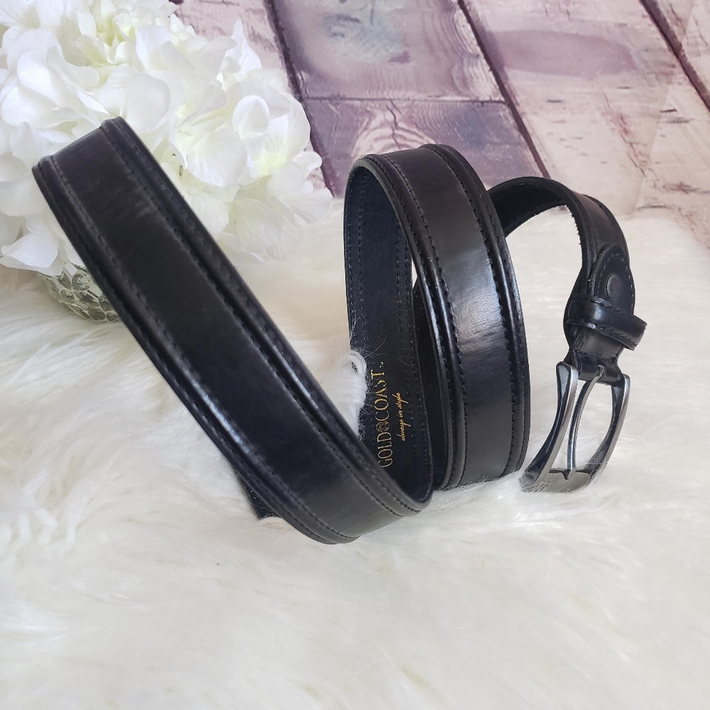 GOLD COAST Leather belt Black Western Always In St